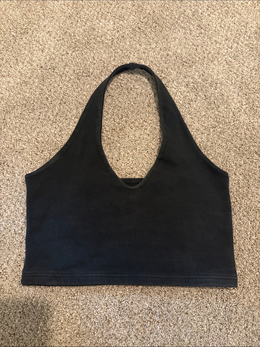 Brandy Melville Black Halter Crop Top